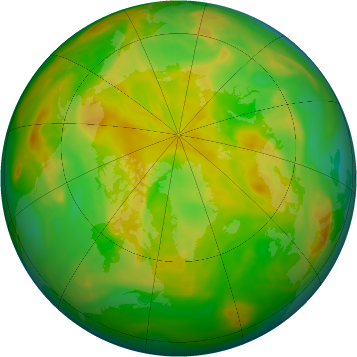 Arctic ozone map for 03 June 2006
